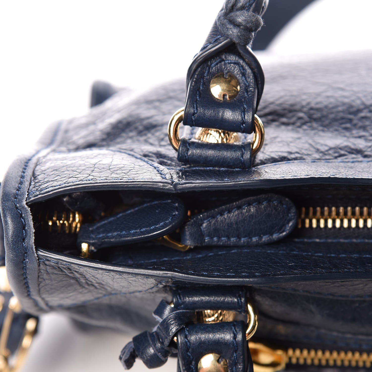 Balenciaga Agneau Giant 12 Gold Hardware Mini City Bleu Obscur 11 of 19