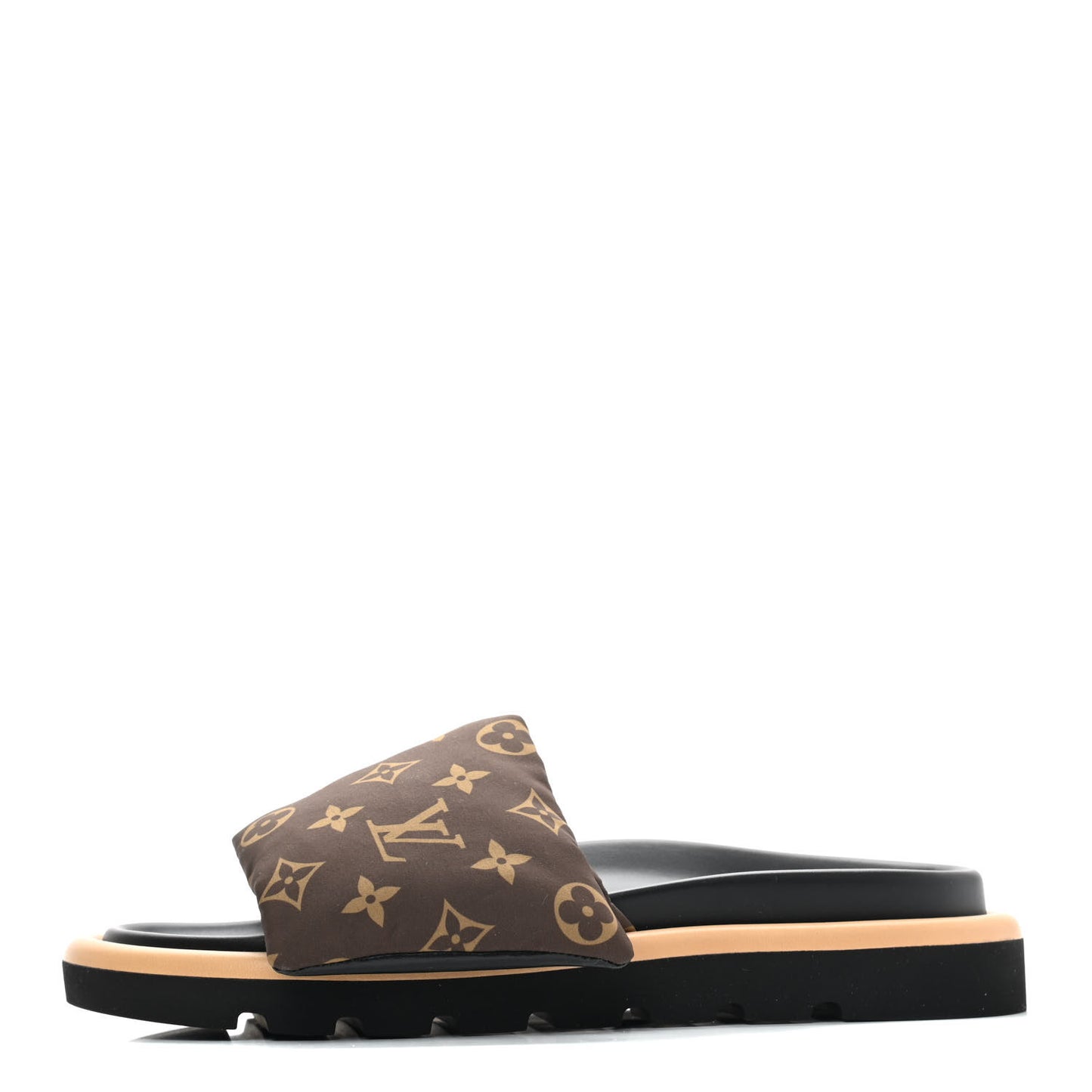 Nylon Monogram Womens Pool Pillow Comfort Mule 42 Cacao Brown