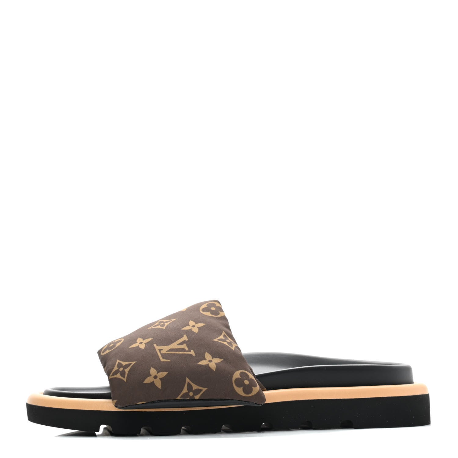 Louis Vuitton Nylon Monogram Womens Pool Pillow Comfort Mule 42 Cacao Brown 1 of 8