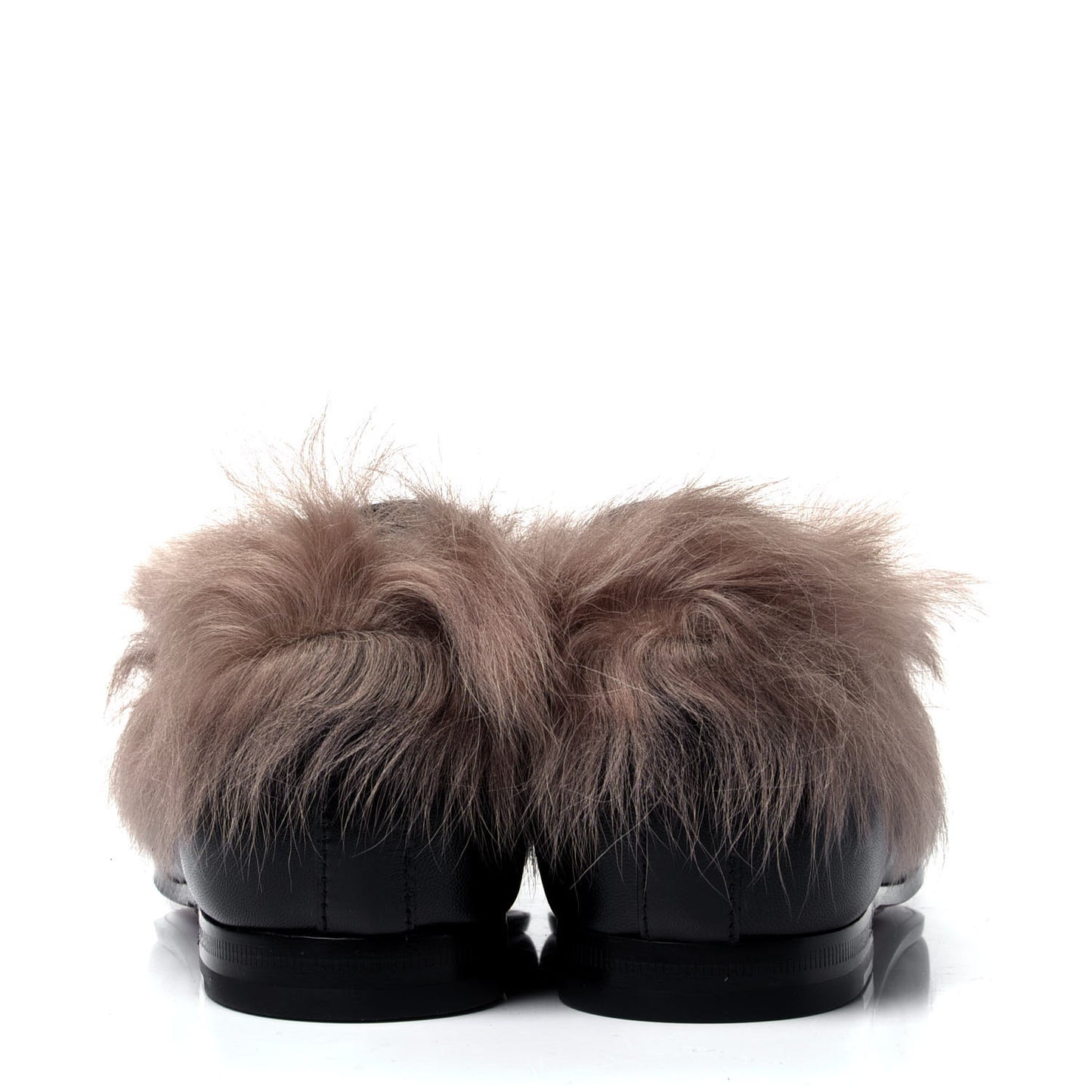 Malaga Kid Fur Womens Jordaan Loafers 38 Black Natural
