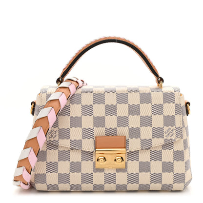 Louis Vuitton Damier Azur Braided Croisette Rose 1 of 9