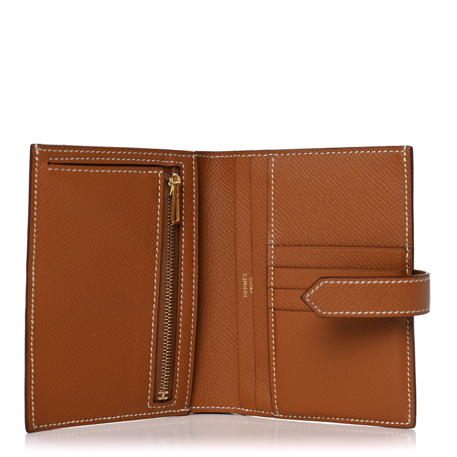 Hermes Epsom Bearn Compact Wallet Gold 5 of 12