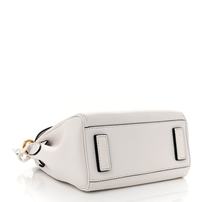 Versace Grained Calfskin Small La Medusa Top Handle Bag White 4 of 9