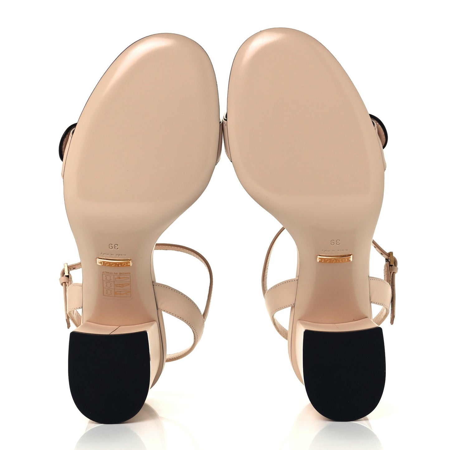 Lifford Calfskin GG Marmont Ankle Wrap 75mm Sandals 39 Skin Rose