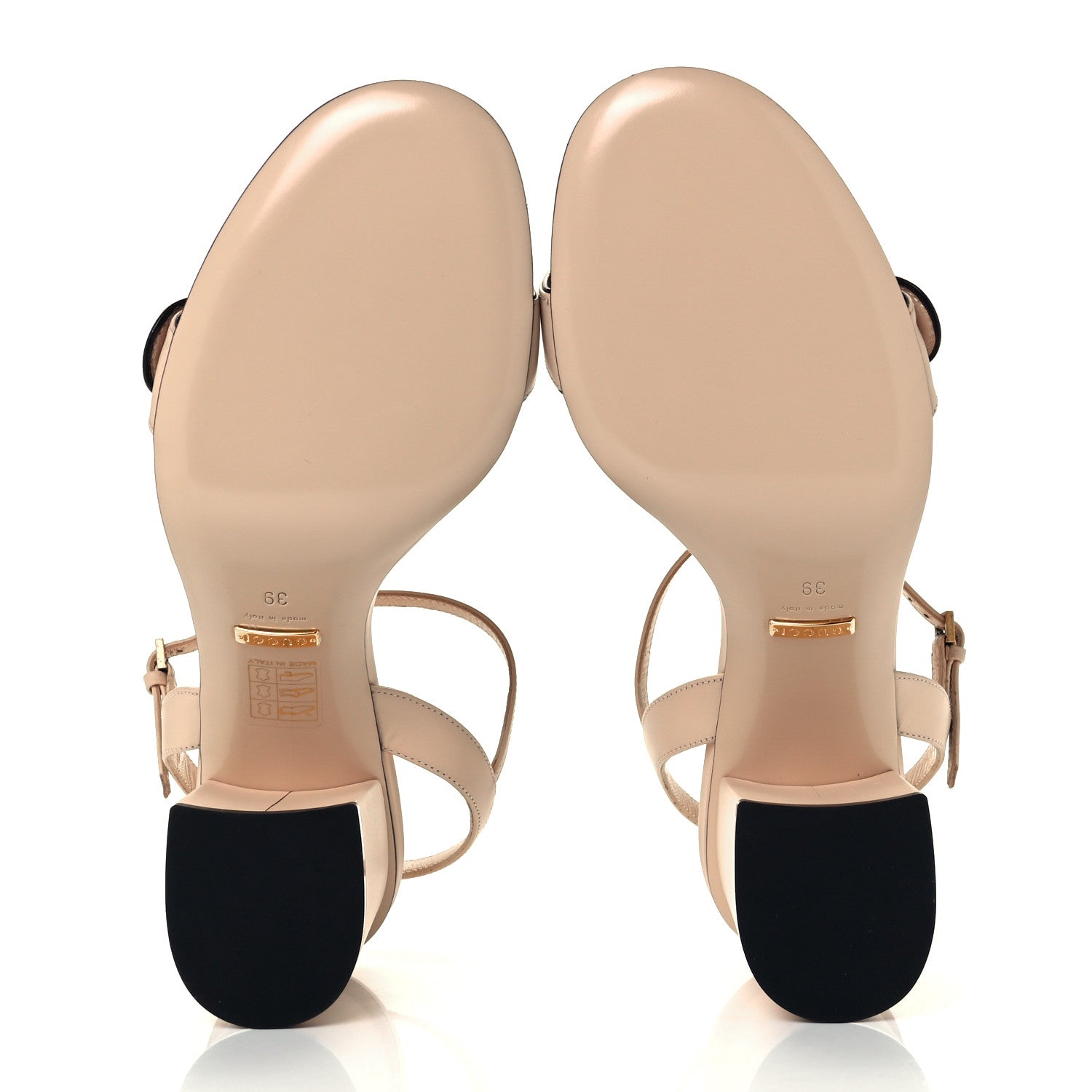 Gucci Lifford Calfskin GG Marmont Ankle Wrap 75mm Sandals 39 Skin Rose 7 of 10