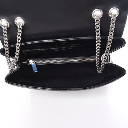 Saint Laurent Calfskin Y Quilted Monogram Medium Loulou Chain Satchel Black 4 of 9