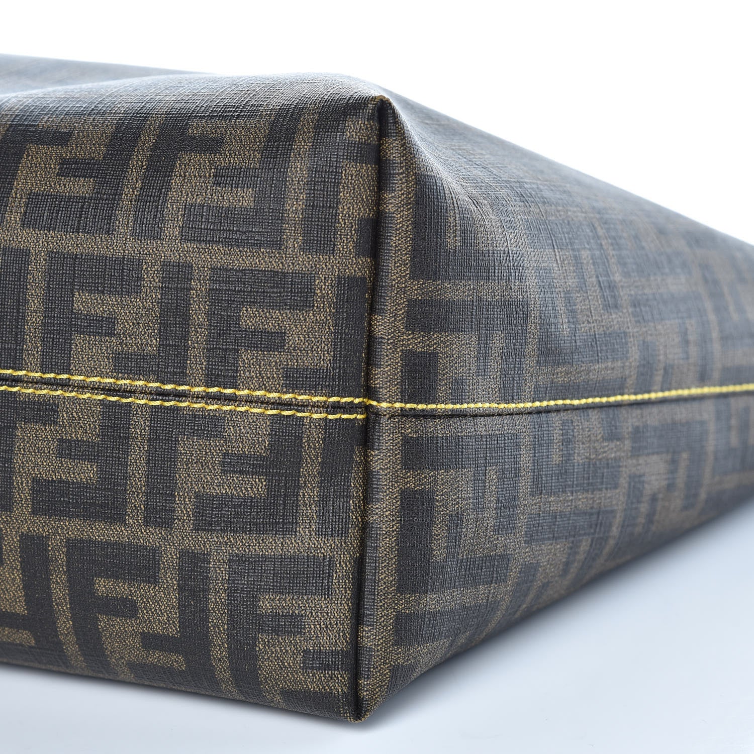 Fendi Zucca Spalmati Medium Roll Tote Tobacco Giallo 9 of 12
