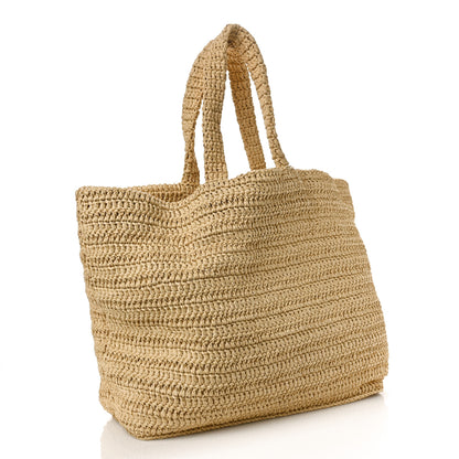 Saint Laurent Raffia Rive Gauche Tote Natural 2 of 8