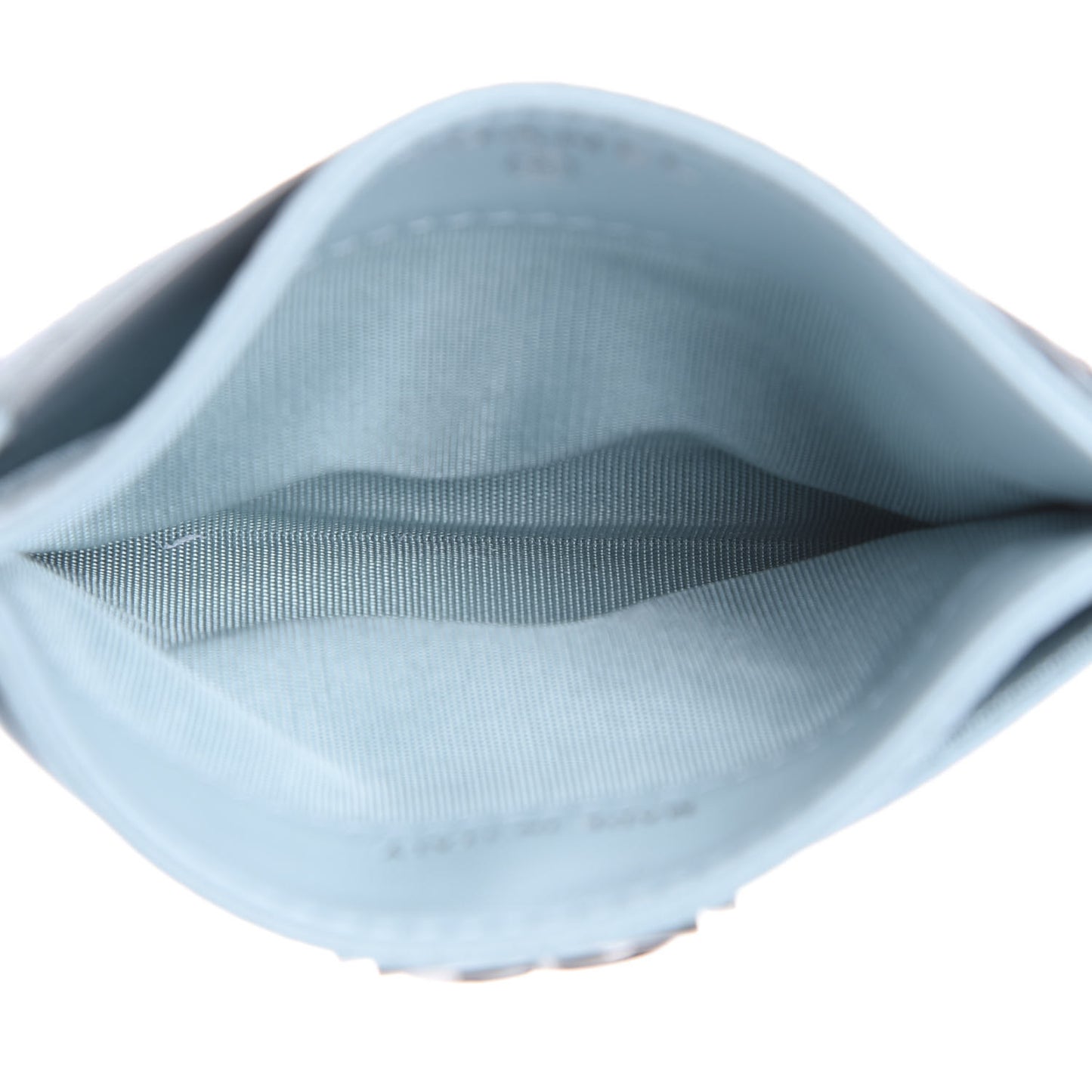 Caviar Chevron Quilted Boy Card Holder Light Blue