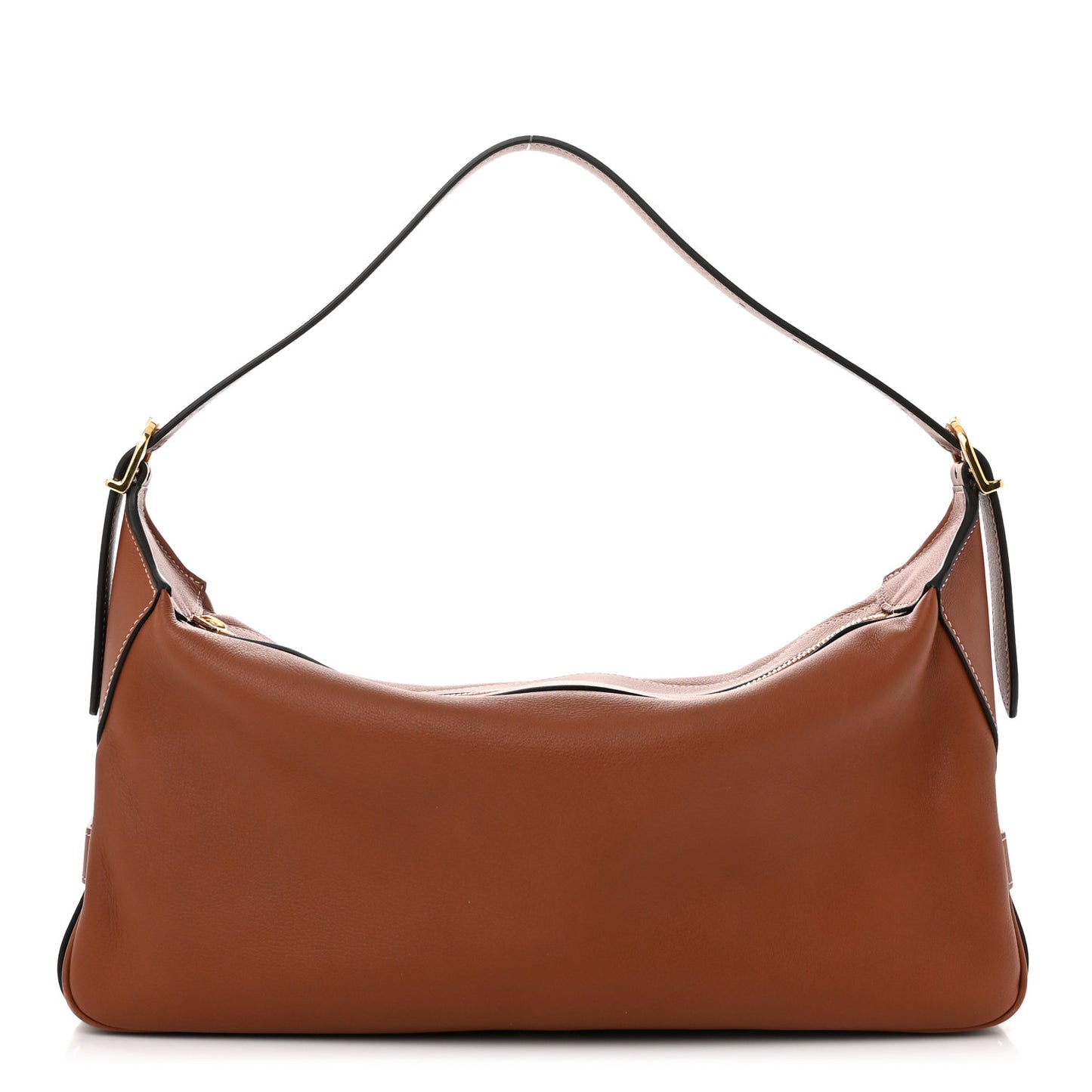 Supple Calfskin Medium Romy Shoulder Bag Tan