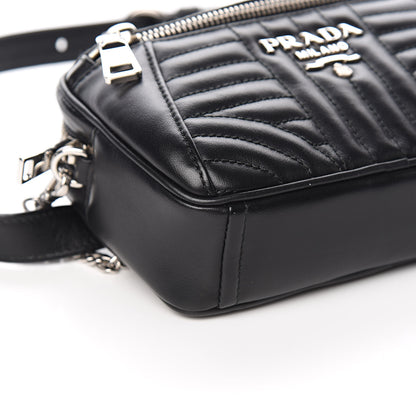 Prada Soft Calfskin Impunture Diagramme Belt Bag Black 7 of 9