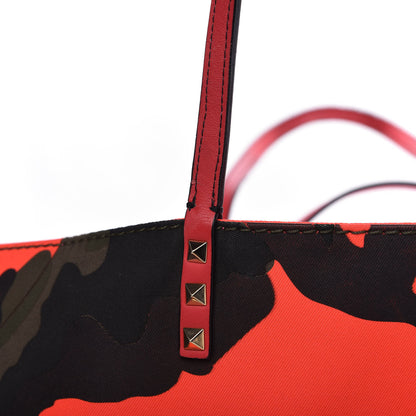 Valentino Garavani Canvas Camouflage Rockstud Reversible Tote Pink 12 of 14
