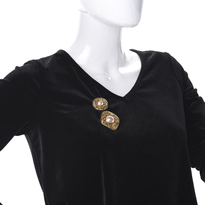Chanel Pearl Brooch Pin Gold 2 of 5