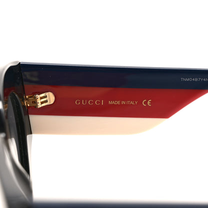 Gucci Acetate Oversized Rectangle Frame Web Sunglasses GG0275S Black 5 of 7