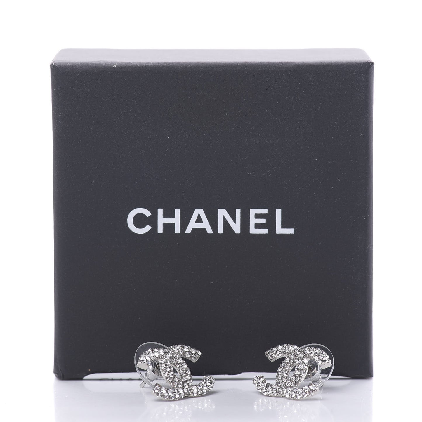 Crystal CC Earrings Silver
