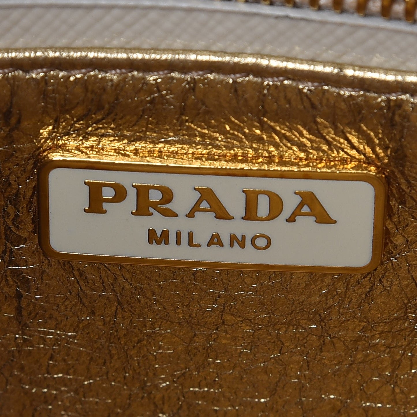 Saffiano Vernice Studded Clutch Talco