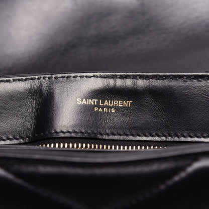 Saint Laurent Calfskin Y Quilted Monogram Toy Loulou Crossbody Bag Black 9 of 12