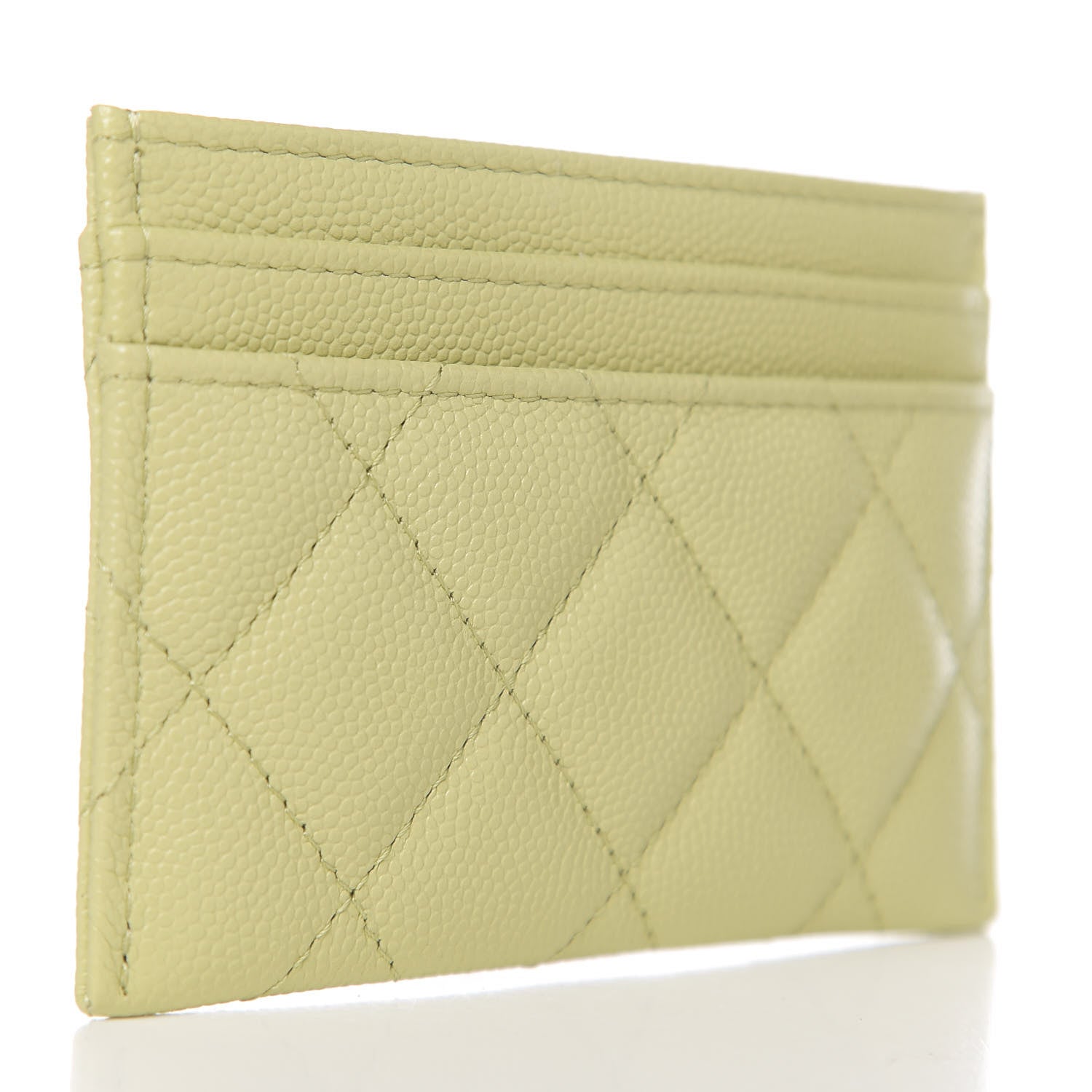 Chanel Caviar Quilted French New Wave Card Holder Light Green 2 of 8