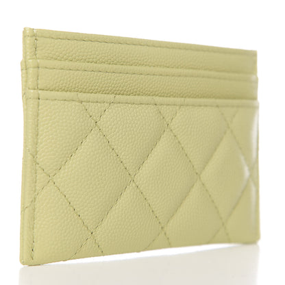 Chanel Caviar Quilted French New Wave Card Holder Light Green 2 of 8