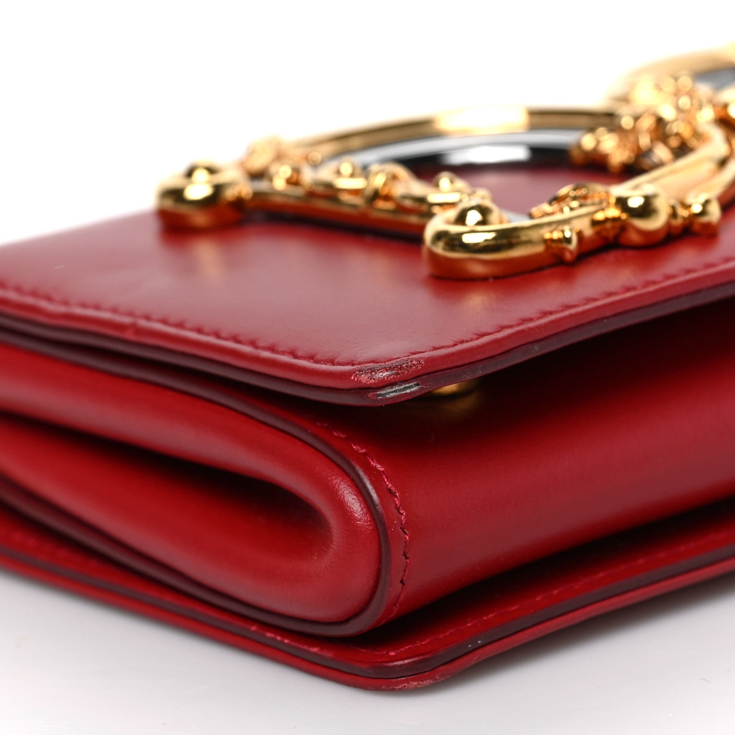 Dolce & Gabbana DOLCE & GABBANA Calfskin DG Girls Phone Shoulder Bag Red 7 of 8