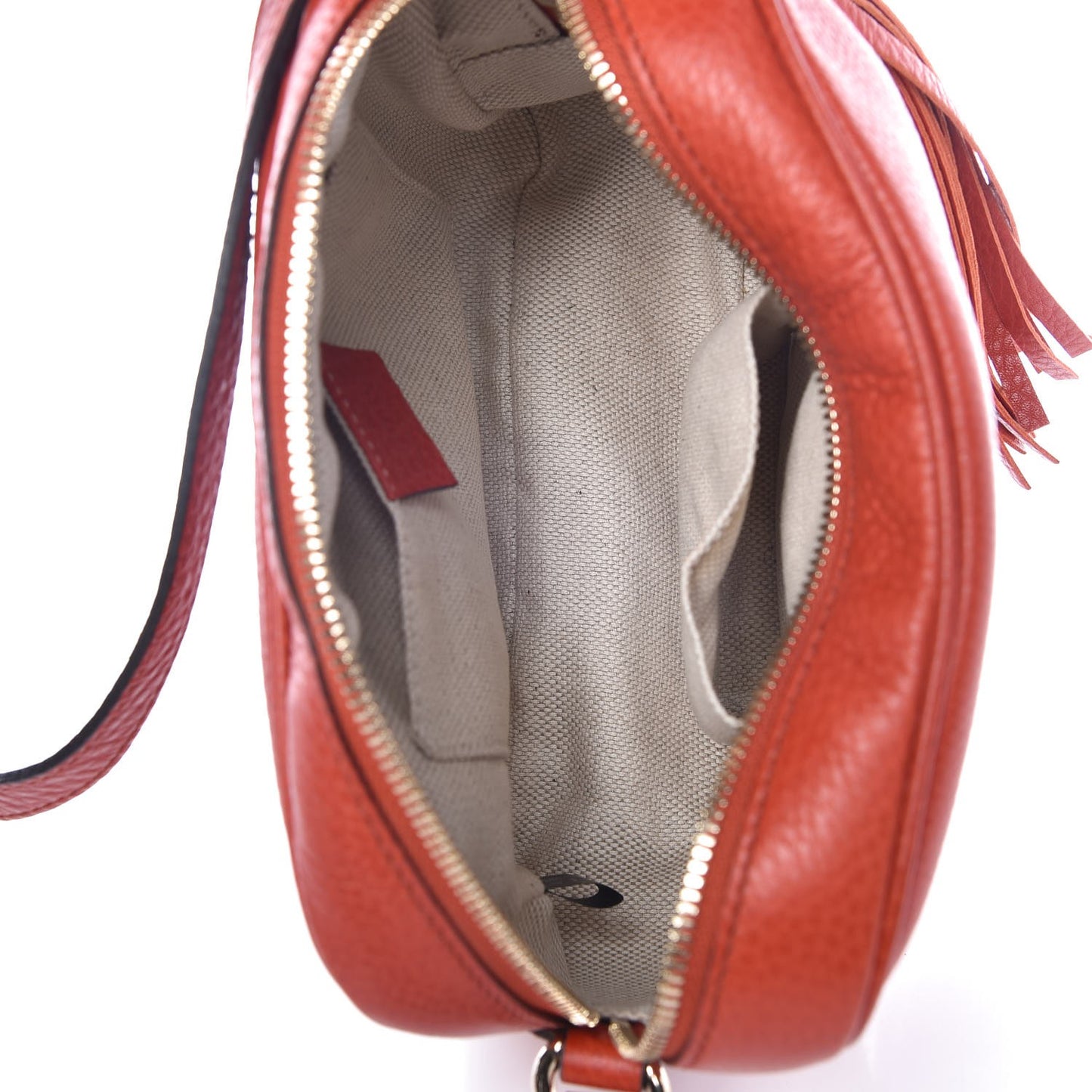 Pebbled Calfskin Small Soho Disco Bag Sun Orange