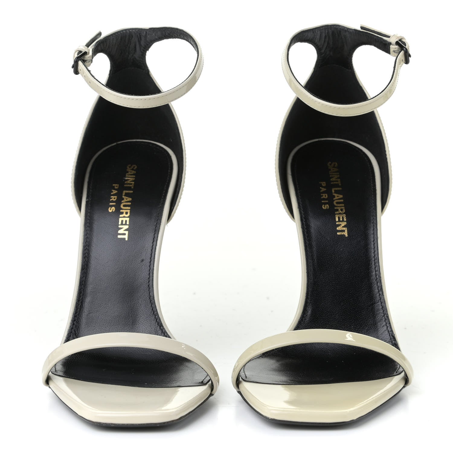 Saint Laurent Patent Calfskin Opyum 110 Sandals 42 Neutro 2 of 6