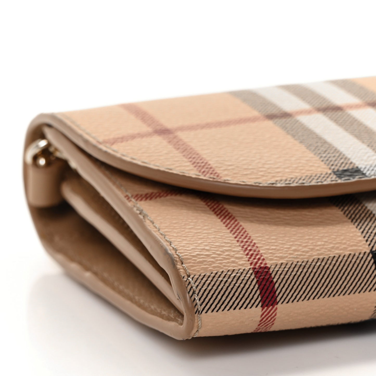 Haymarket Check Henley Wallet On Chain Mid Camel