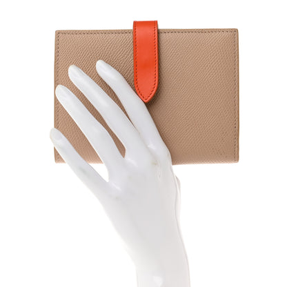 Celine Grained Calfskin Medium Multifunction Strap Wallet Shell Pop Orange 4 of 8