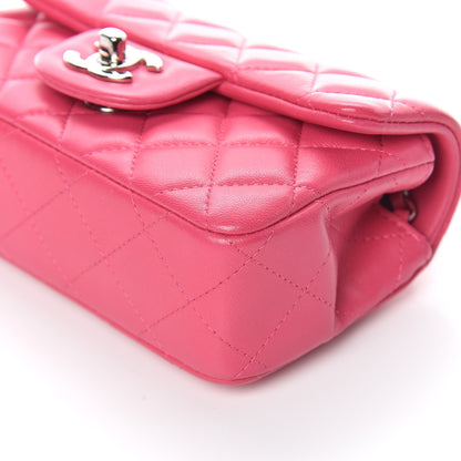 Chanel Lambskin Quilted Extra Mini Flap Dark Pink 6 of 9
