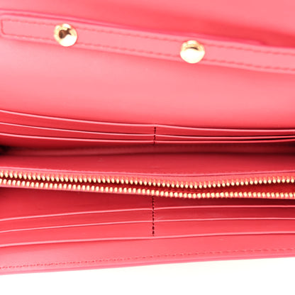 Burberry Haymarket Check Henley Wallet On Chain Coral Red 5 of 9