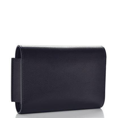 Hermes Evergrain Lizard Passant Compact Wallet Bleu Indigo Ombre 4 of 10