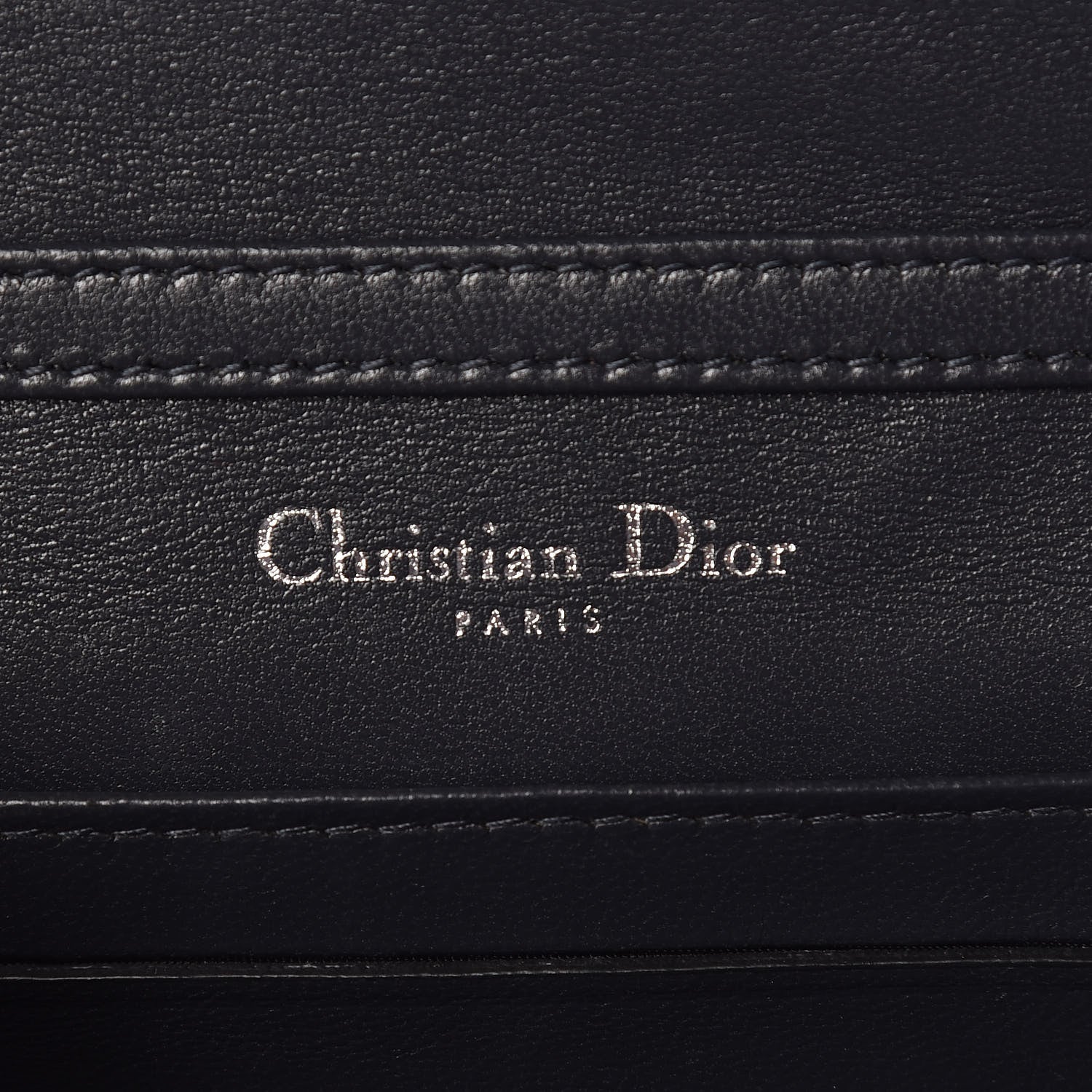 Christian Dior Metallic Patent Micro-Cannage Baby Diorama Flap Bag Silver 8 of 11