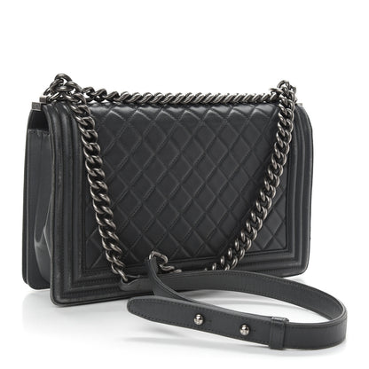 Chanel Lambskin Quilted New Medium Boy Flap Grey 3 of 10