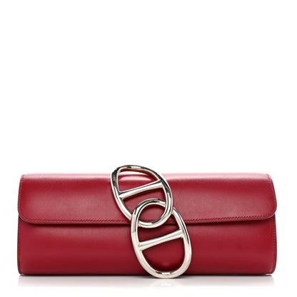 Hermes Tadelakt Egee Clutch Rouge Vif 1 of 10