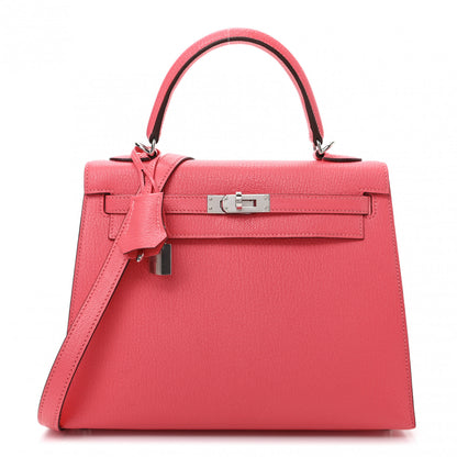 Hermes Chevre Kelly Sellier 25 Rose Lipstick 1 of 9