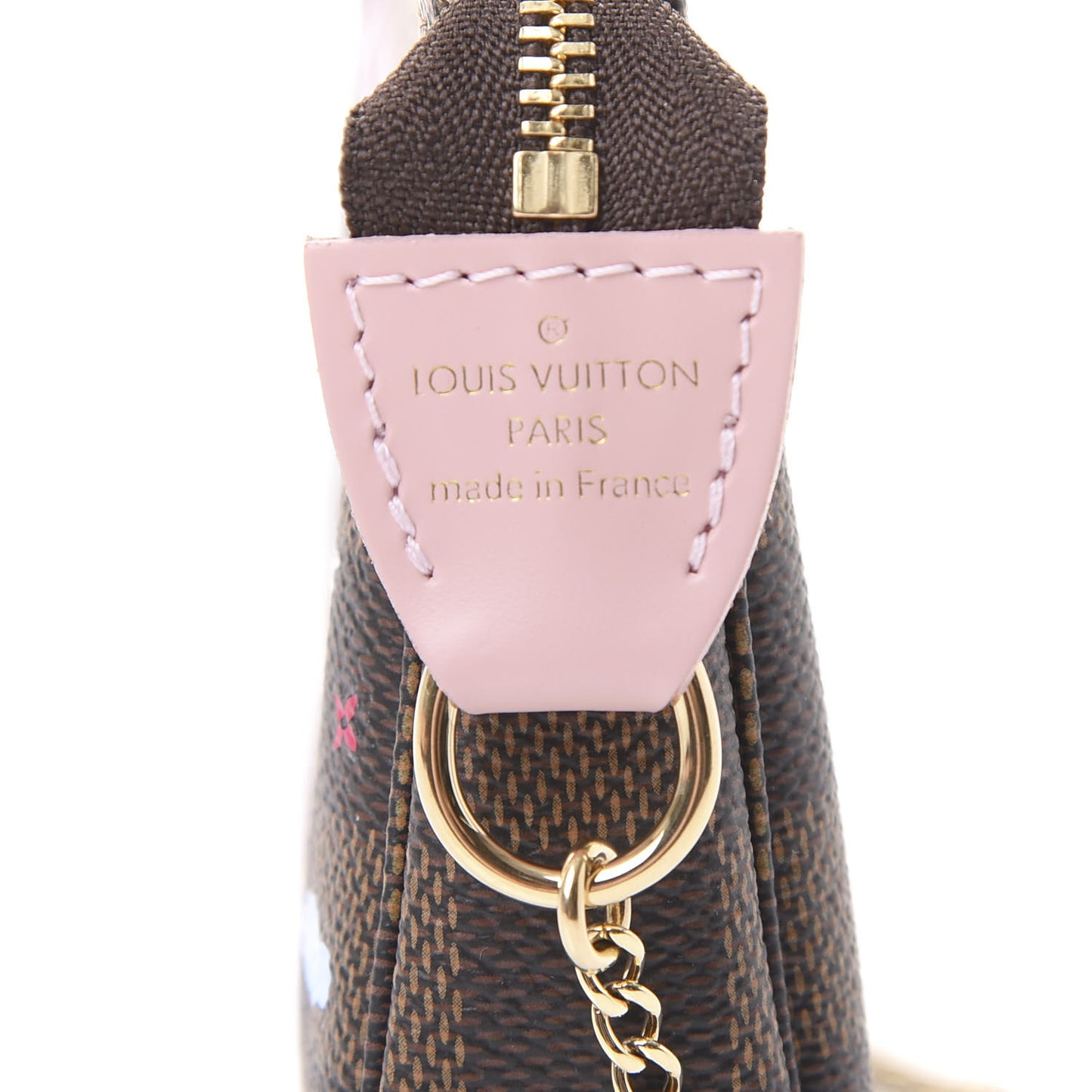 Damier Ebene 2020 Christmas Animation Big Wheel Mini Pochette Accessories Rose Ballerine