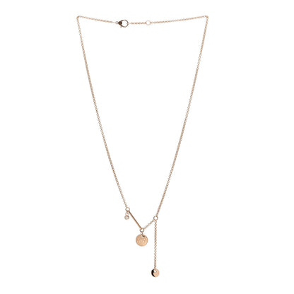 Hermes 18K Rose Gold Diamond PM Ex-Libris Pendant Necklace 3 of 5