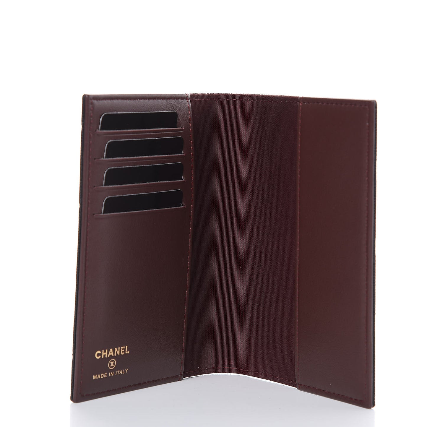 Caviar Quilted Passport Holder Black