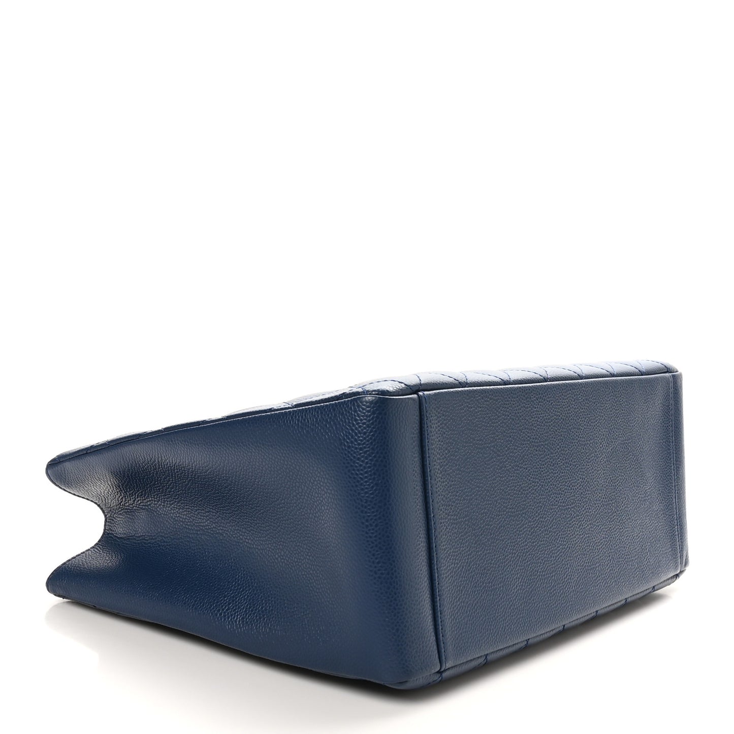 Caviar Quilted Grand Shopping Tote GST Dark Navy Blue