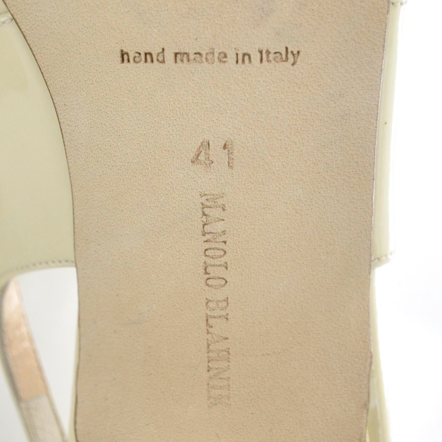 FASHIONPHILE MANOLOBLAHNIKPatentSlingbackHeels41 5 of 7