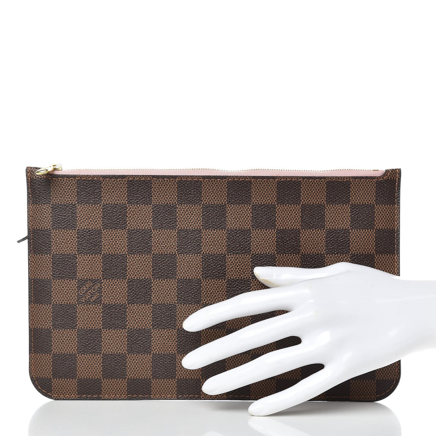 Damier Ebene Neverfull MM GM Pochette Rose Ballerine