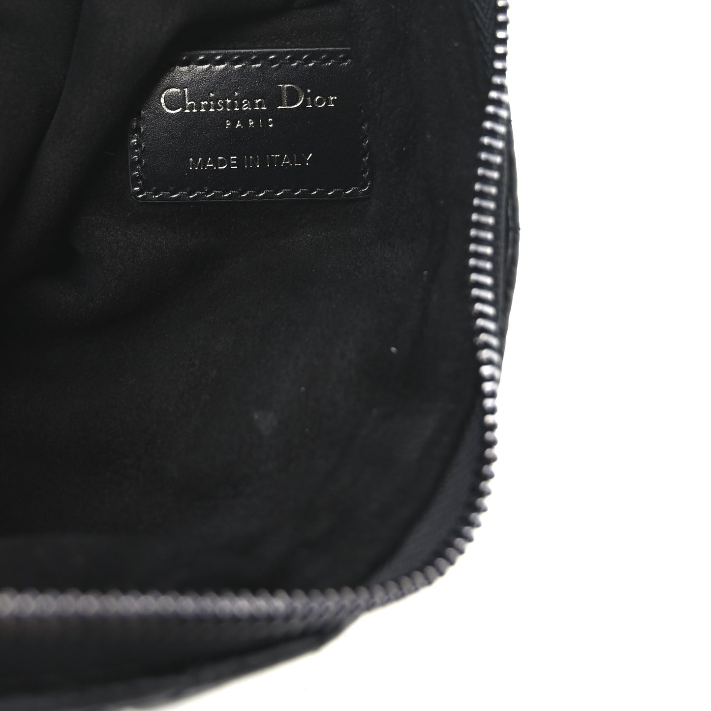 Calfskin Macrocannage Mini Dior Caro Tulip Bag Black