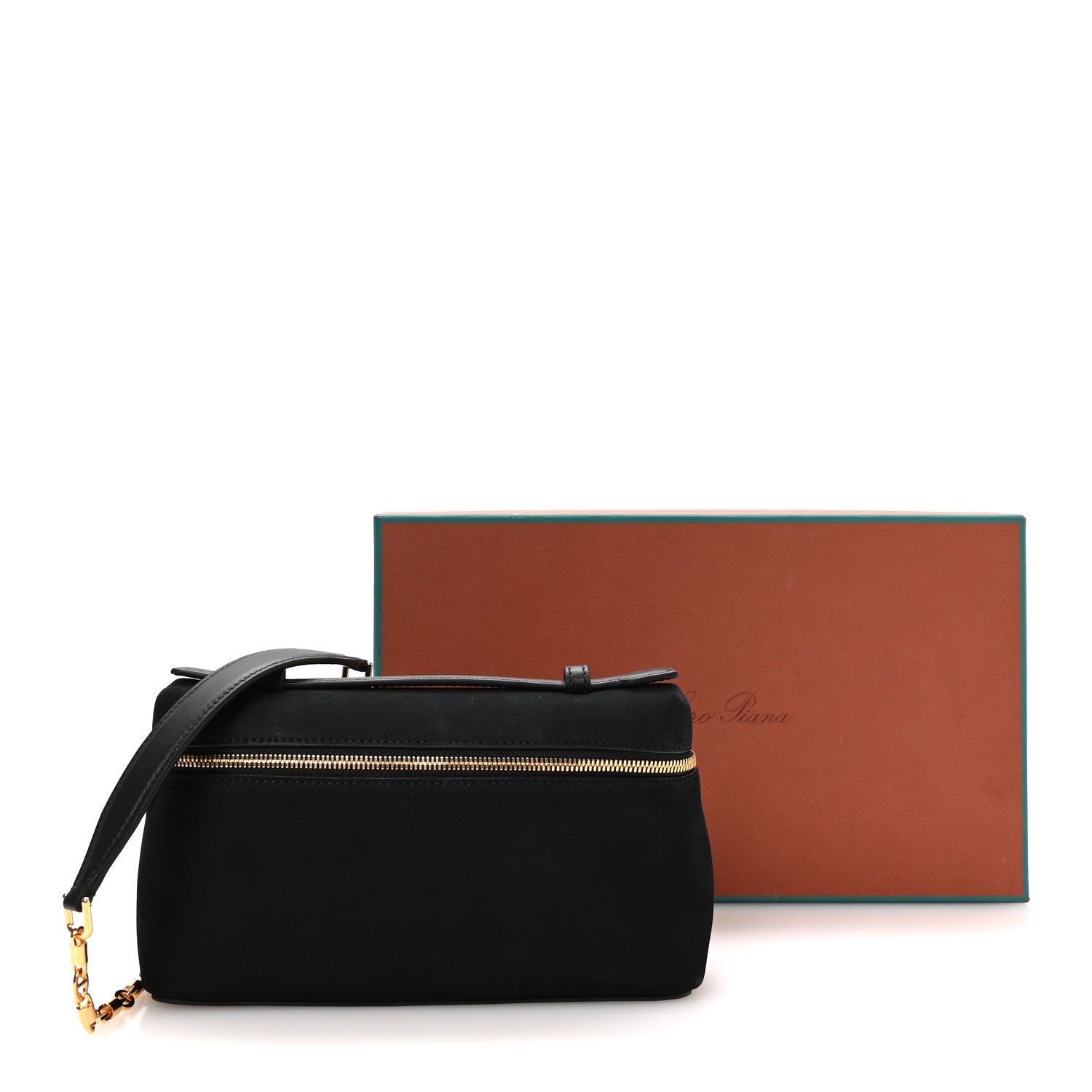 Loro Piana Nubuck L19 Extra Pocket Pouch Black Sun Gold 10 of 10