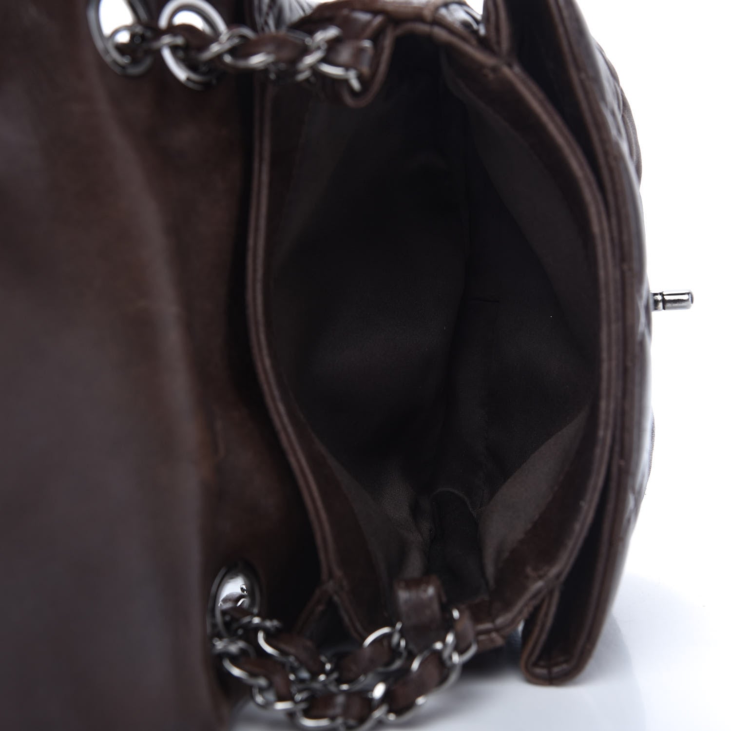 Chanel Lambskin Quilted Mini Chanel 3 Flap Brown 5 of 10