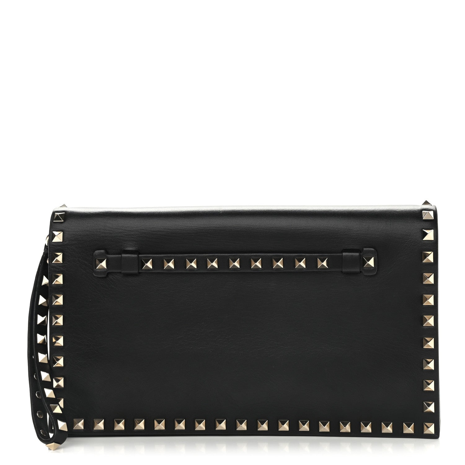 Valentino Garavani Nappa Rockstud Wristlet Clutch Black 1 of 13