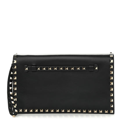 Valentino Garavani Nappa Rockstud Wristlet Clutch Black 1 of 13