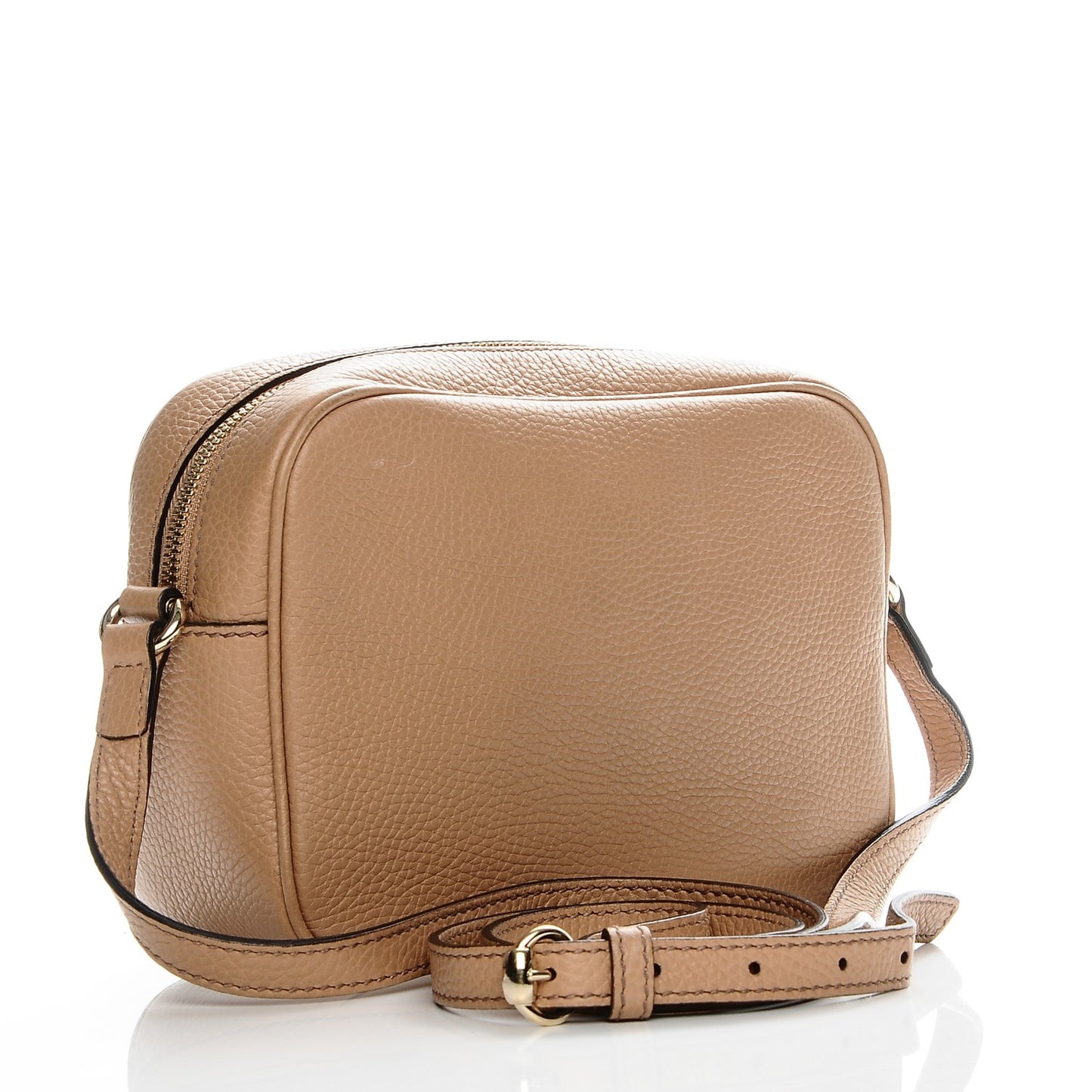 Pebbled Calfskin Small Soho Disco Bag Rose Beige