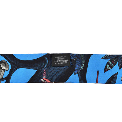 Hermes Silk Tree Of Song Twilly Cobalt Rouge 4 of 4