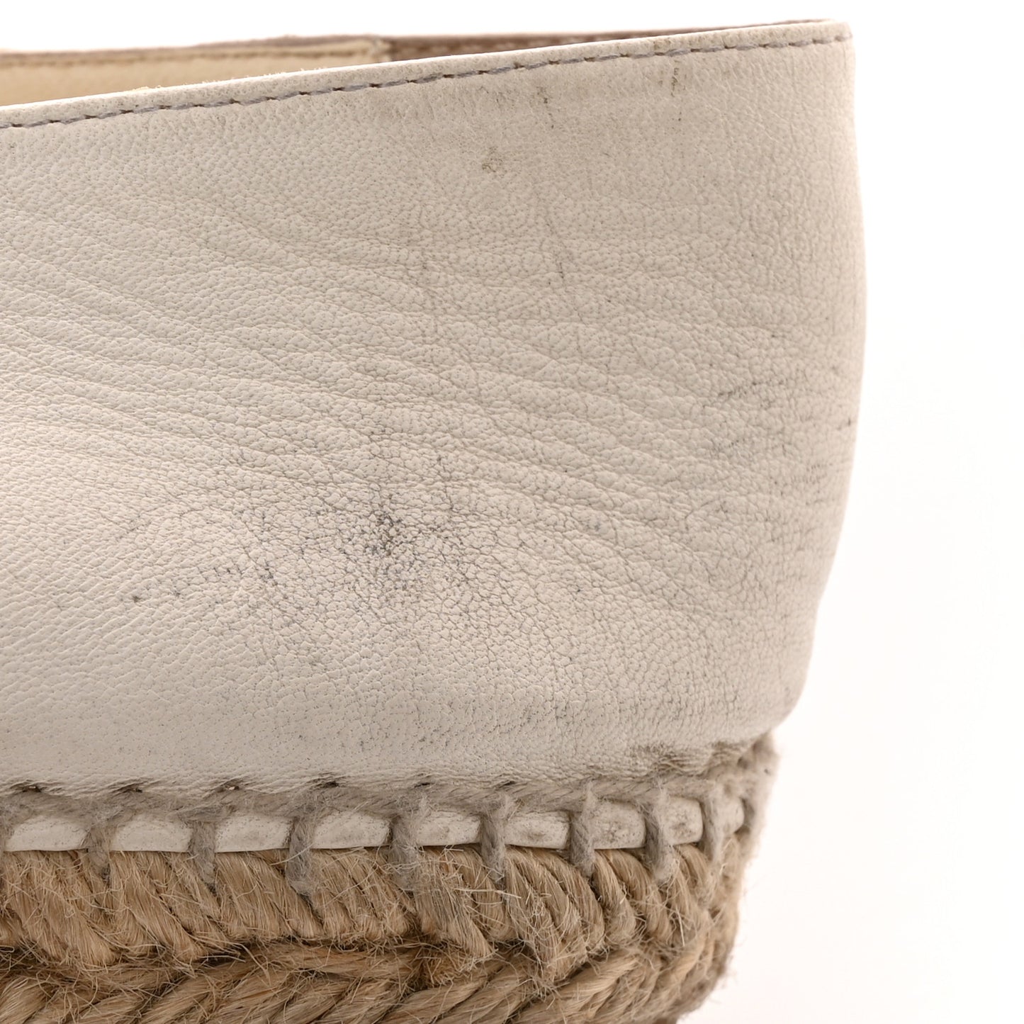 Lambskin CC Espadrilles 40 White