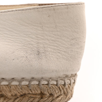Chanel Lambskin CC Espadrilles 40 White 10 of 16